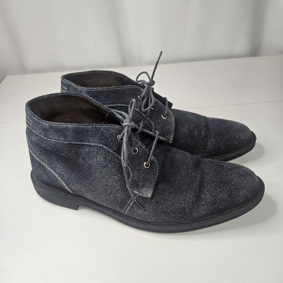 Stacy Adams Shoes Mens Size 10 Gray Suede Chukka Boots Dabney Dress - Picture 2 of 11